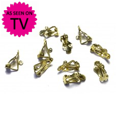 Earclips with Loop - Gold Tone
