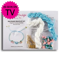 Macrame Bracelet Kit - Blue & Pink 