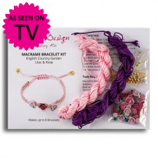 Macrame Bracelet Kit - Lilac & Rose 