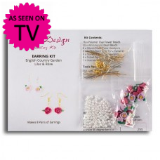 English Country Garden Earring Kit - Lilac & Rose