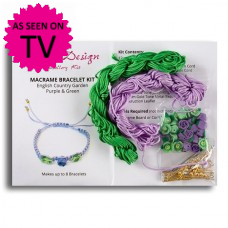 Macrame Bracelet Kit - Purple & Green 