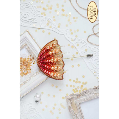 Bead Art Brooch Embroidery Kit - Umbrella Bead Art Brooch Embroidery Kit - Umbrella