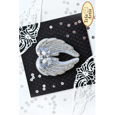 Bead Art Brooch Embroidery Kit - Wings