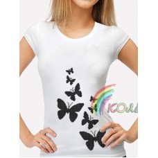 Bead Art T-Shirt Kit - Black Butterflies