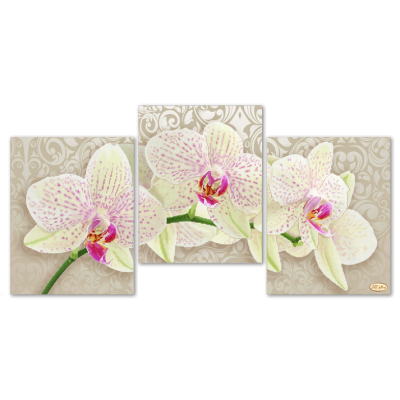 Bead Art Kit - Orchids Flower Triptych