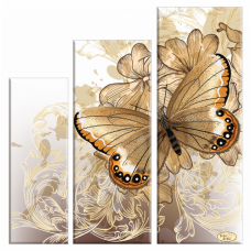 Bead Art Kit - Butterfly Triptych `Velvet Wings`