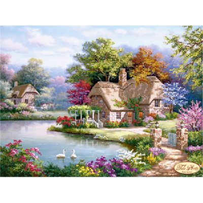 Bead Art Kit - Lakeside Cottage Bead Art Kit - Lakeside Cottage