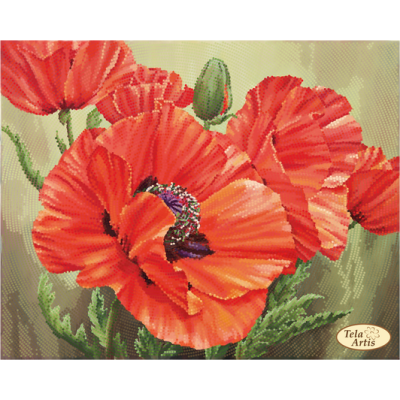 Bead Art Kit - Scarlet Poppies