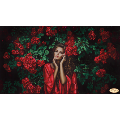 Bead Art Kit - Lady & Roses (Pink Thoughts)