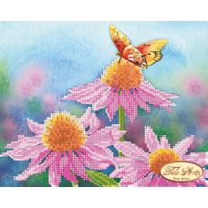 Bead Art Kit - Small Pink Daisy (Flowers & Butterfly)