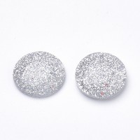 Glitter Cabochons - Silver Tone