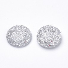 Glitter Cabochons - Silver Tone