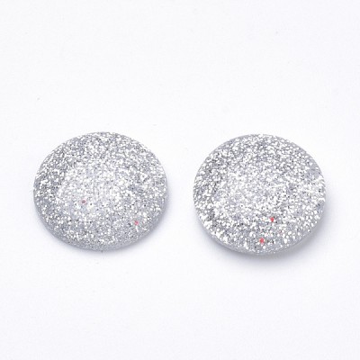 Glitter Cabochons - Silver Tone