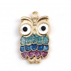 Owl Glitter Charm