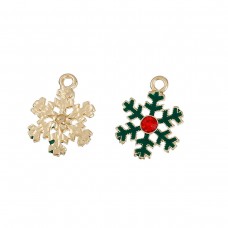Snowflake Charm Gold - Pack of 2