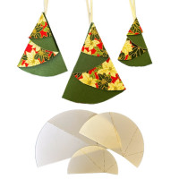 Folded Fabric Christmas Tree Decoration Templates (3 sizes) Folded Fabric Christmas Tree Decoration Templates (3 sizes)