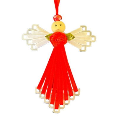 Red Ribbon Angel Decoration Kit - Makes 6 Red Ribbon Angel Decoration Kit - Makes 6