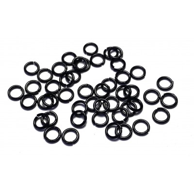 6mm Jump Rings - Black