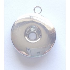 Snap Button Pendant Fitting – Silver Tone