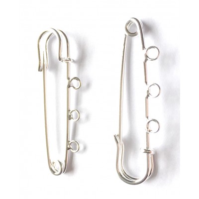 Brooch Pin with 5 Loops – Silver Tone