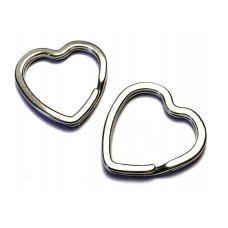 Heart Keyring Fitting - Silver Tone