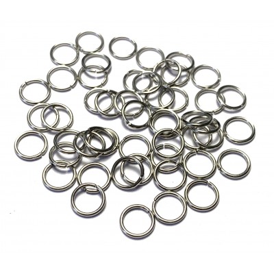 8mm Jump Rings - Silver Tone