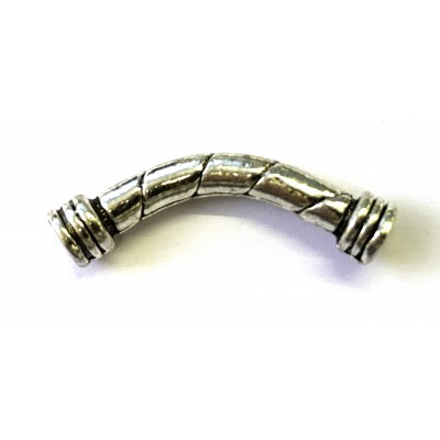 30mm Patterned Curved Tube Bead 30mm Patterned Curved Tube Bead
