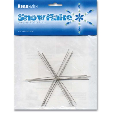 Snowflake Wire Form - Silver Tone