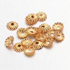 Bead Caps for 6mm Beads – Gold Tone