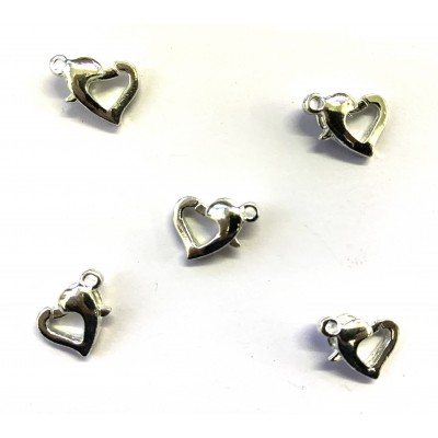 Heart Lobster Catch – Silver Tone