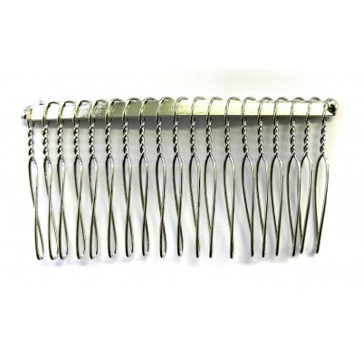 Metal Hair Comb – Silver Tone