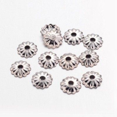 Bead Caps for 6mm Beads – Silver Tone