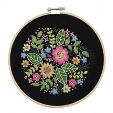 Embroidery Kit - Flowers & Leaves