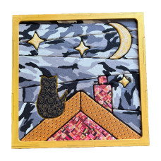 Kinusaiga Art - Cat On Roof Kinusaiga Art - Cat On Roof