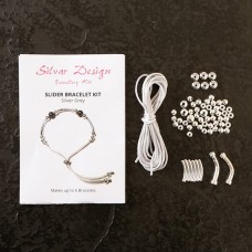 Slider Bracelet Kit - Silver / Grey
