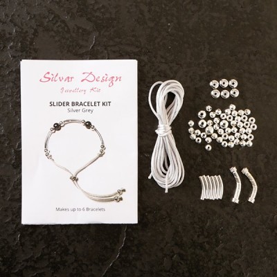Slider Bracelet Kit - Silver / Grey Slider Bracelet Kit - Silver / Grey