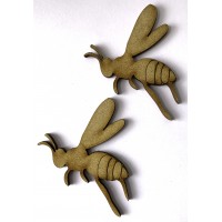 MDF Bee Embellishments (2 Pack)