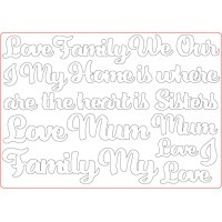 MDF Embellishments - Love Words MDF Embellishments - Love Words