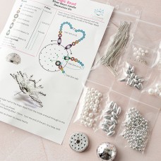 Magic Bead Heart Candle Decoration Kit - Silver Tone