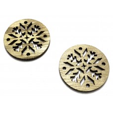 Nordic Christmas Charm - Round Snowflake Pack of 2