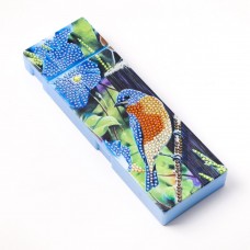 Rhinestone Art Kit - Blue Bird Pencil Case 