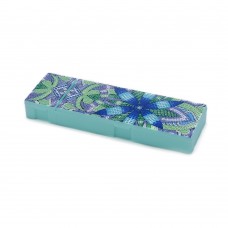 Rhinestone Art Kit - Green Flower Pencil Case 