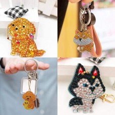 Rhinestone Art Kit - Dog Keyrings