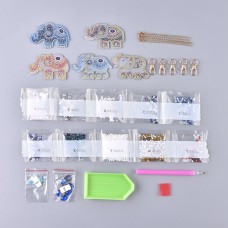 Rhinestone Art Kit - Elephant Keyrings