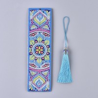 Rhinestone Art Kit - Blue Mandala Tassel Bookmark