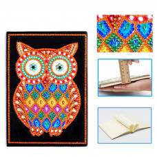 Rhinestone Art Kit - Notebook Owl 