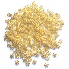 8mm Snowflake Spacers – Bright Gold Tone