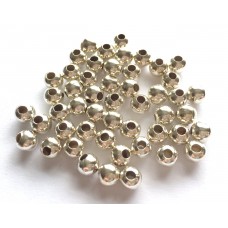 6mm Round Metal Beads – Silver Tone