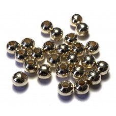 8mm Round Metal Beads - Rose Gold Tone
