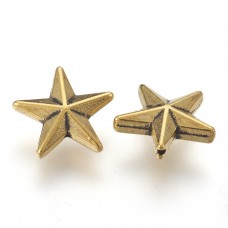 Star Spacer Beads - Gold Tone